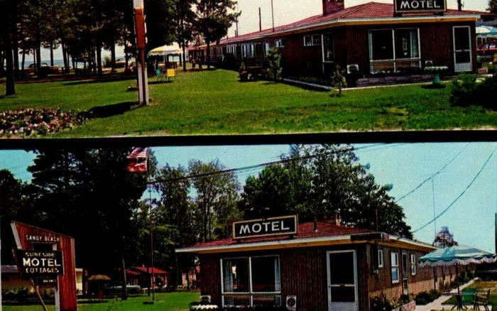Surfside Pine Crest Motel & Cottages - Old Postcard (newer photo)